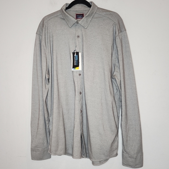NWT UNTUCKit Coolmax stretch Grey long sleeve button shirt.  Size XXL. - Picture 16 of 16